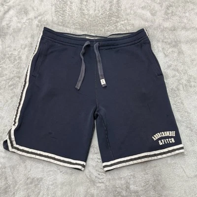 Abercrombie & Fitch 短裤男式大号运动条纹装饰休闲 — 第 1/4 张图片