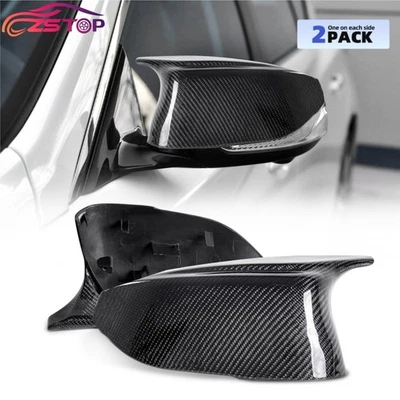 FOR INFINITI Q50 2014-2018 M STYLE REAL CARBON FIBER REAR SIDE MIRROR COVER CAP - Изображение 1 из 4