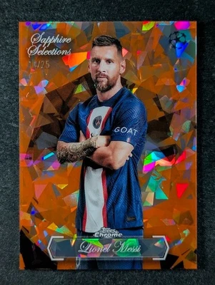 2022-23 Topps Chrome UEFA LIONEL MESSI 14/25 Orange Sapphire SP #SS-1 - Image 1 of 3