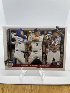 2025 Topps Series 1 - NL RBI Leaders Shohei Ohtani, Manny Machado, Willy Adames - Picture 1 of 2