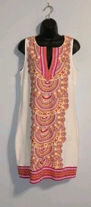 New York & Company Women's Dashiki Print Sleeveless Cotton Dress Size Small - Picture 1 of 11