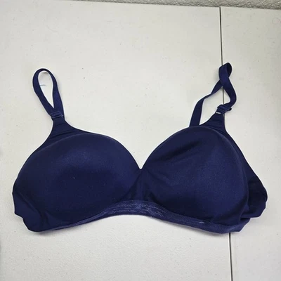 Sujetador Warner's Mujer 40C Azul Camiseta Inalámbrico Correa de Encaje Ajustable Foto 1 de 4