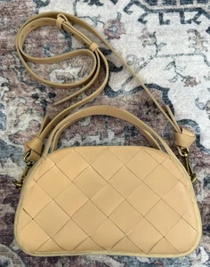 Borsa a tracolla Madewell The Sydney in pelle intrecciata marrone chiaro - Foto 1 di 6