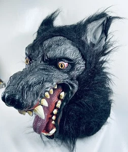Realistic Werewolf Wolf Mask With Moving Mouth Adjustable Adult Halloween - Picture 1 of 7