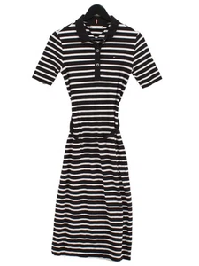 Tommy Hilfiger Women's Midi Dress S Black Cotton with Elastane Bodycon - Picture 1 of 5