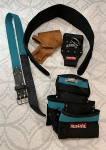 Makita Tool Belt Multiple Pouch 5 Piece Tool Carpenter Heavy-Duty Construction - Picture 1 of 21
