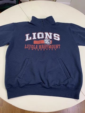 Loyola University Chicago Champion Eco 1/4 Zip Crew Neck Sweatshirt Blue Mens XL Cover