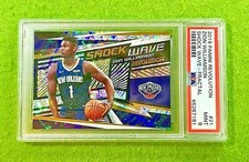 ZION WILLIAMSON FRACTAL PRIZM ROOKIE CARD PSA 9 MINT PELICANS 2019-20 Revolution