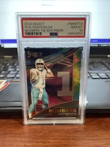 2023 Panini Select Tie Dye Numbers Tua Tagovailoa PSA 10 Pop 1 - Picture 1 of 1