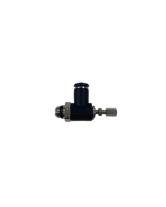 1/4 Tube OD" x 1/8" MNPT Brass Composite Right Angle Air Flow Control Valve - Picture 1 of 3