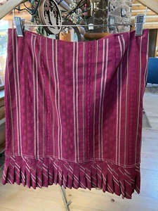 Mac&Jac Vintage Pencil Skirt, Pleats, Knee Length, Red Multicolor, Size 8 - Picture 1 of 7