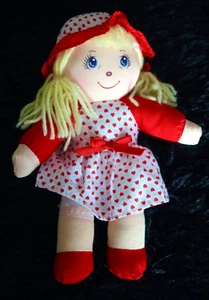 Muñeca de trapo de peluche American Wego 1968 vintage - ¡Casi nueva coleccionable! Cabello rubio - Imagen 1 de 4