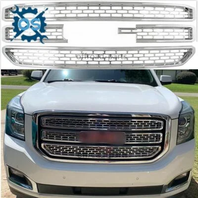 Chrome Snap On Grille Overlay Grill Covers Inserts For 2015 -2020 GMC Yukon XL - Image 1 of 3