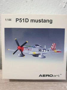 AeroArt 31441 P51D Mustang metal modelo terminado avión 1:144 militar + soporte - Imagen 1 de 1