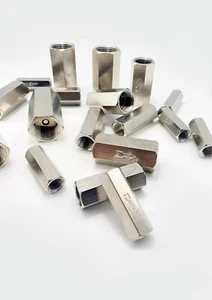 Valvola di controllo non ritorno a gas nichelata a gas idraulica in linea ottone 1/8"" 1/4"" 3/8" 1 - Foto 1 di 2
