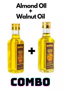 100% Natural and organic Sweet Edible Cold Pressed Walnut And Almond Oil Combo. - Picture 1 of 9