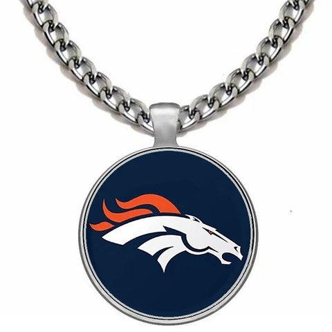 Denver Broncos Mens Womens 24" Stainless Steel Chain Pendant Necklace D5 Cover
