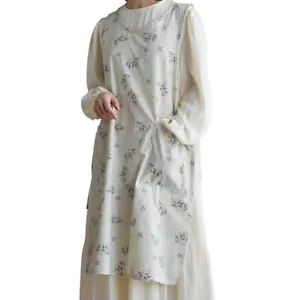 Oversize Cotton Aprons for Women Pinafore Dress with Big Pockets Work Kitchen... - Picture 1 of 6