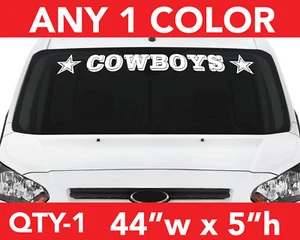 Dallas Cowboys WINDSCHUTZSCHEIBE ABZIEHBILD AUFKLEBER 44""b x5""h JEDE 1 FARBE - Bild 1 von 4