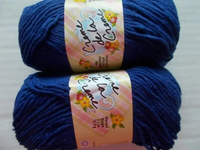 Coats & Clark Creme de la Creme 100% hilo de algodón, azul marino, lote de 2  Foto 1 de 2