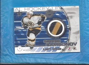 Joe Thornton 2000-01 Vanguard Dual Game Worn Patches Sergei Samsonov Bruins /300 - Bild 1 von 2