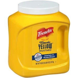 Mostaza amarilla clásica francesa, 105 oz - un contenedor a granel de 105 onzas de Tangy - Imagen 1 de 8