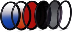 "Gobe" 72mm UV, Circular Polarizing, ND64 Red, Graduated Orange, Graduated Blue - Picture 1 of 4