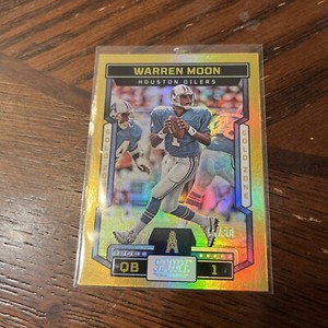 Warren Moon  2023 Panini Score Football Gold Zone  #/50 Gold Parallel SSP #8