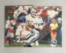 1995 Pacific Crown Troy Aikman #46 Triple Folders Insert Football Card Cowboys