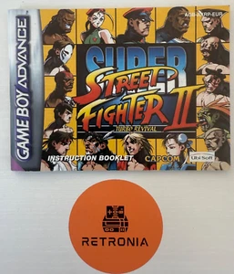 Super Street Fighter 2 Nintendo Game Boy Advance Manuale Istruzioni Versione PAL - Foto 1 di 3