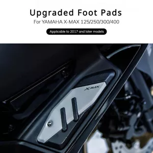 For Yamaha XMAX 125 250 300 400 Motorcycle Footrest Foot Pads Pedal Plate Pedals - Picture 1 of 12
