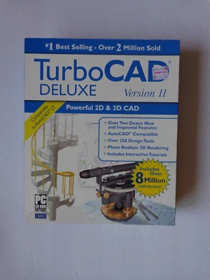Turbo CAD Deluxe Version 11 For windows 2000 /XP 2D&3D CAD - Image 1 of 4