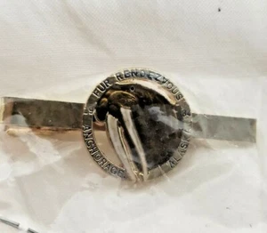 Vintage 1984 Alaska Fur Rondy Walrus Tie Clip Silver Anniversary Collector NEW - Picture 1 of 3