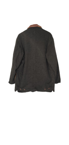 Giacca da uomo reversibile vintage Burberrys in pelle collare made Spain taglia 52 rara!