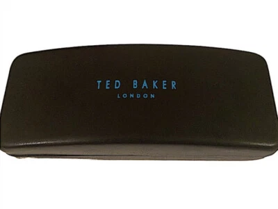 Estuche de transporte de seguridad Ted Baker London negro con logotipo en relieve para gafas usadas. Foto 1 de 4