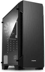 Zalman S3 - ATX Mid Tower Computer PC Case - Acrylic Side - OPEN BOX (PSU MARKS) - Afbeelding 1 van 10