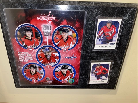 NHL Washington Capitals Framed 5-Photo Collage W Cards Victory Cover