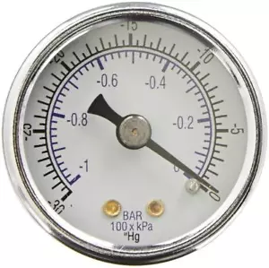 PIC Gauge 102D-158A 1.5" Dial 30"/0 hg Vacuum PSI Range 1/8" Male NPT Connection - Picture 1 of 2