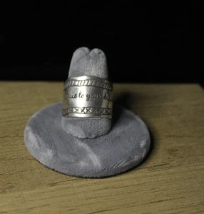 Silpada 925 Sterling Silver Be True To Your Dreams Ring R1820 Israel Size 8 NICE - Picture 1 of 7