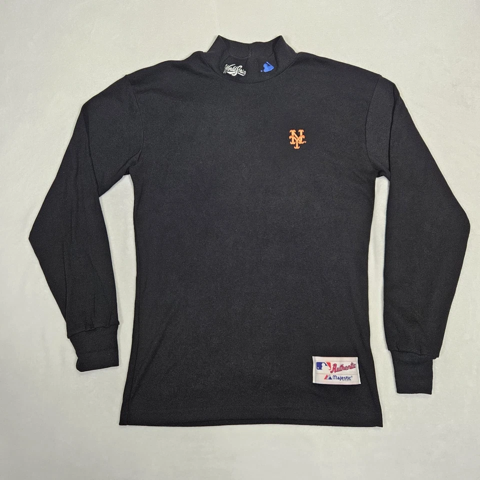 VTG New York Mets World Series Mock Turtleneck Majestic Men's Large MLB BASEBALL - Image 1 of 4
