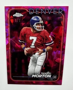 2024 Topps Chrome Sapphire Edition Craig Morton Padpradascha Refractor #1/1 - Picture 1 of 2
