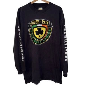 Vintage 90s House Of Pain ‘Fine Malt Lyrics’ T-Shirt, Black, Long Sleeve, XL - Picture 1 of 8