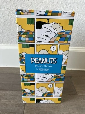 New in Box! Berkshire Blanket Co Peanuts Snoopy Poses & Paws Plush Throw Velvet - Image 1 of 4