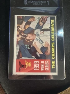 1960 TOPPS #391 1959 WORLD SERIES DODGERS CELEBRATE - DODGERS/WHITE SOX - NM - Picture 1 of 4