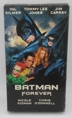 BATMAN FOREVER VHS VIDEO MOVIE, VAL KILMER, TOMMY LEE JONES, JIM CARREY NICOLE K - Image 1 of 2