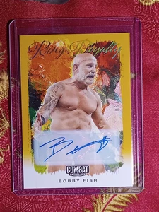 Bobby Fish 2025 Combat Anthology GOLD RING ROYALTY AUTOGRAPHED Card 06/10 SP - Picture 1 of 1