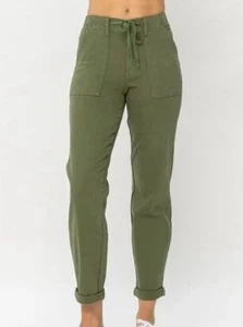 Pantalones Jogger Judy Azul Verde Prenda Teñidos Para Mujer Plus 16W Cintura con Cordón - Imagen 1 de 9