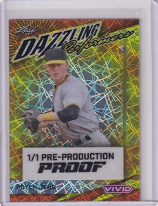 2023 Baseball  Leaf DAZZLING PERFORMANCE MITCH JEBB  #1/1  PRE-PRODUCTION Proof - Picture 1 of 1