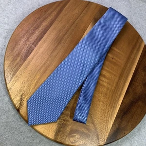 Ermenegildo Zegna Krawatte Herren Blau 100% Seide Hergestellt in Italien Geometrisch Jacquard - Bild 1 von 16
