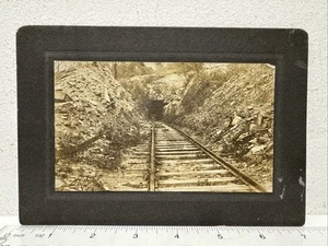 Vintage Foto Eisenbahn Straße Gleise Zug Tunnel Einsturz Zerstörung selten - Bild 1 von 3
